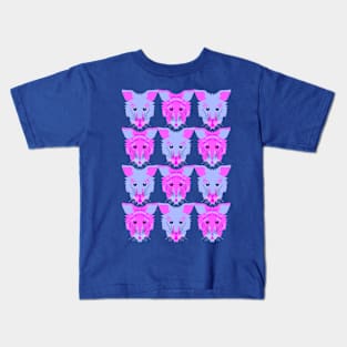 Litter of Kittens, Bold pink Kids T-Shirt